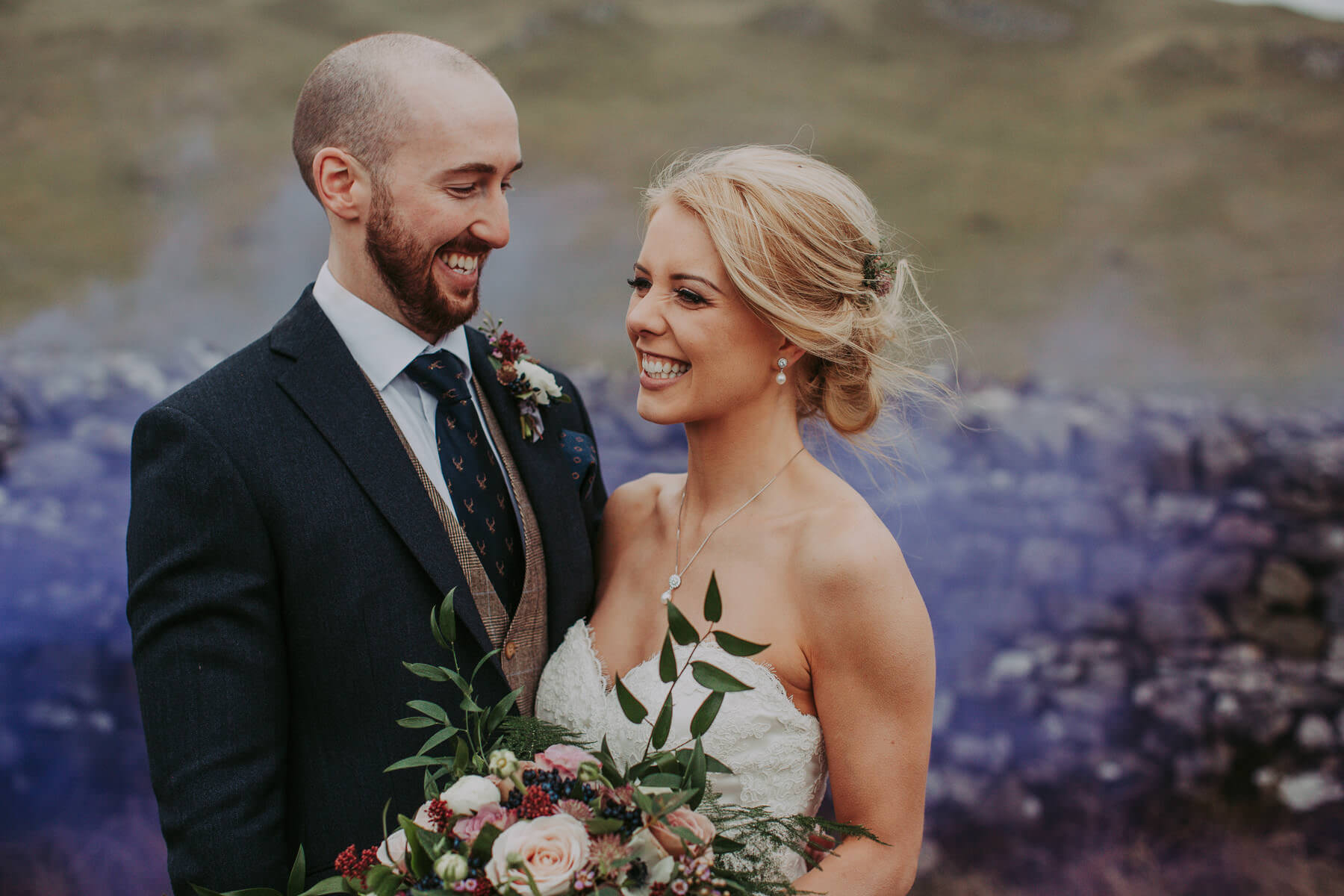 smoke bomb wedding